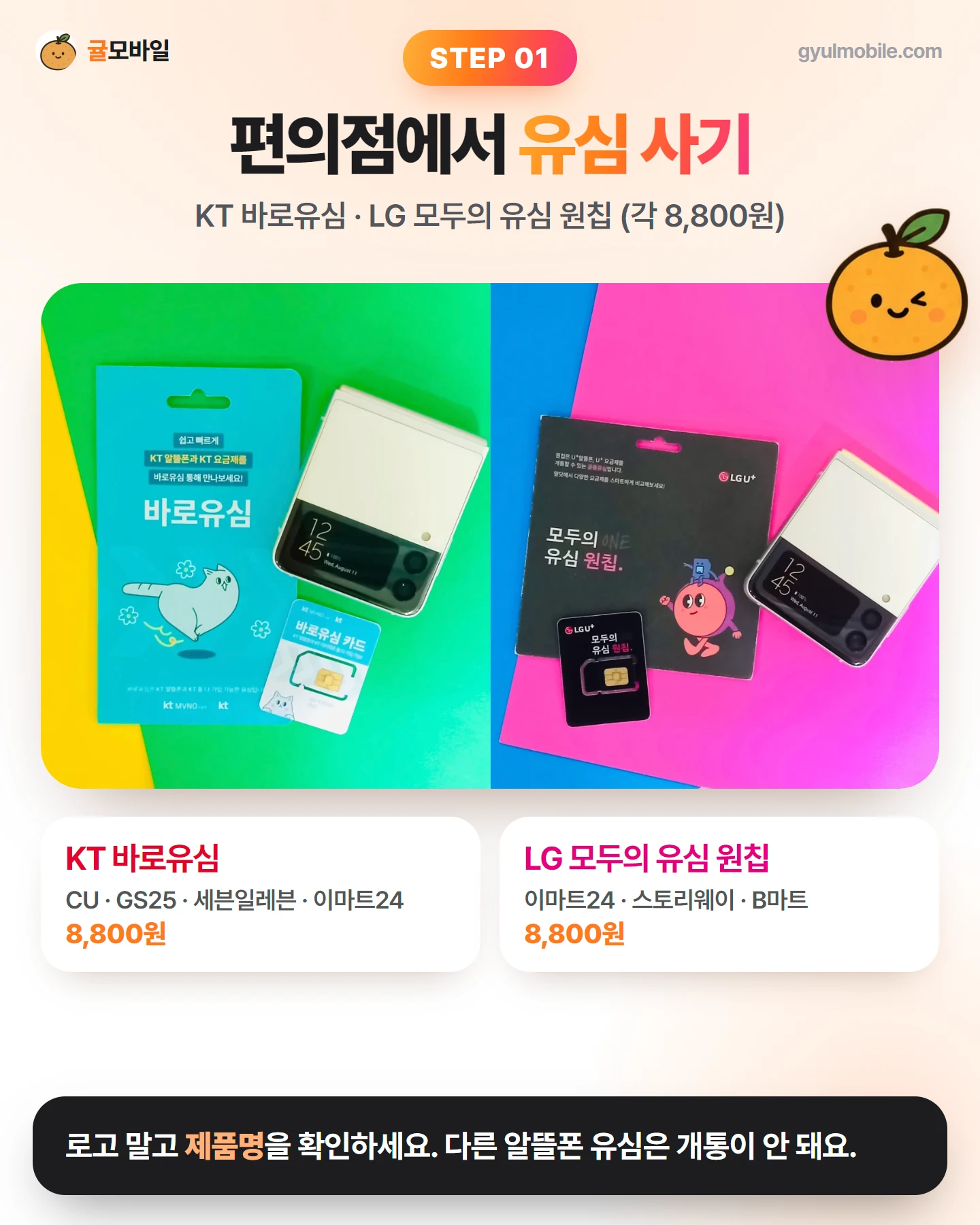 셀프개통 1단계: 편의점에서 유심 사기